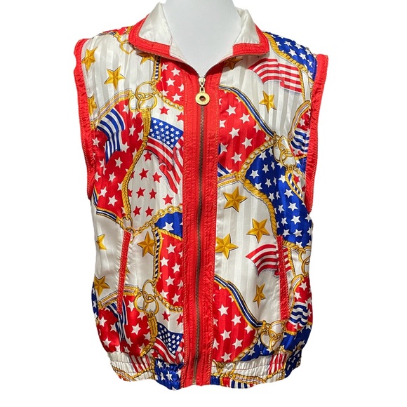 Mureli Vintage Patriotic Silk Jacket – Removeable Sleeves! - Picture 5 of 10